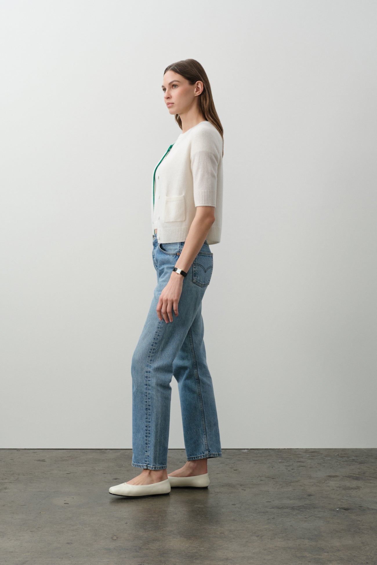 ANA ELBOW SLEEVE CASHMERE CARDIGAN