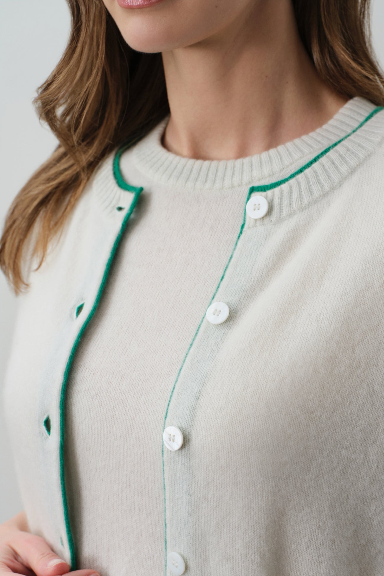 ANA ELBOW SLEEVE CASHMERE CARDIGAN