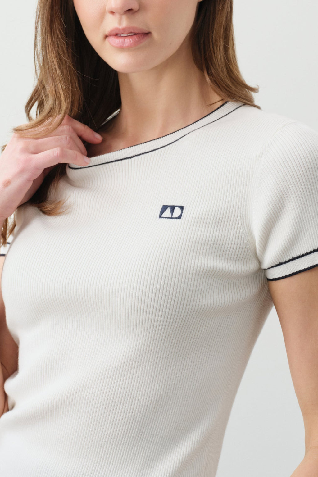 VICTORIA COTTON CASHMERE BABY TEE