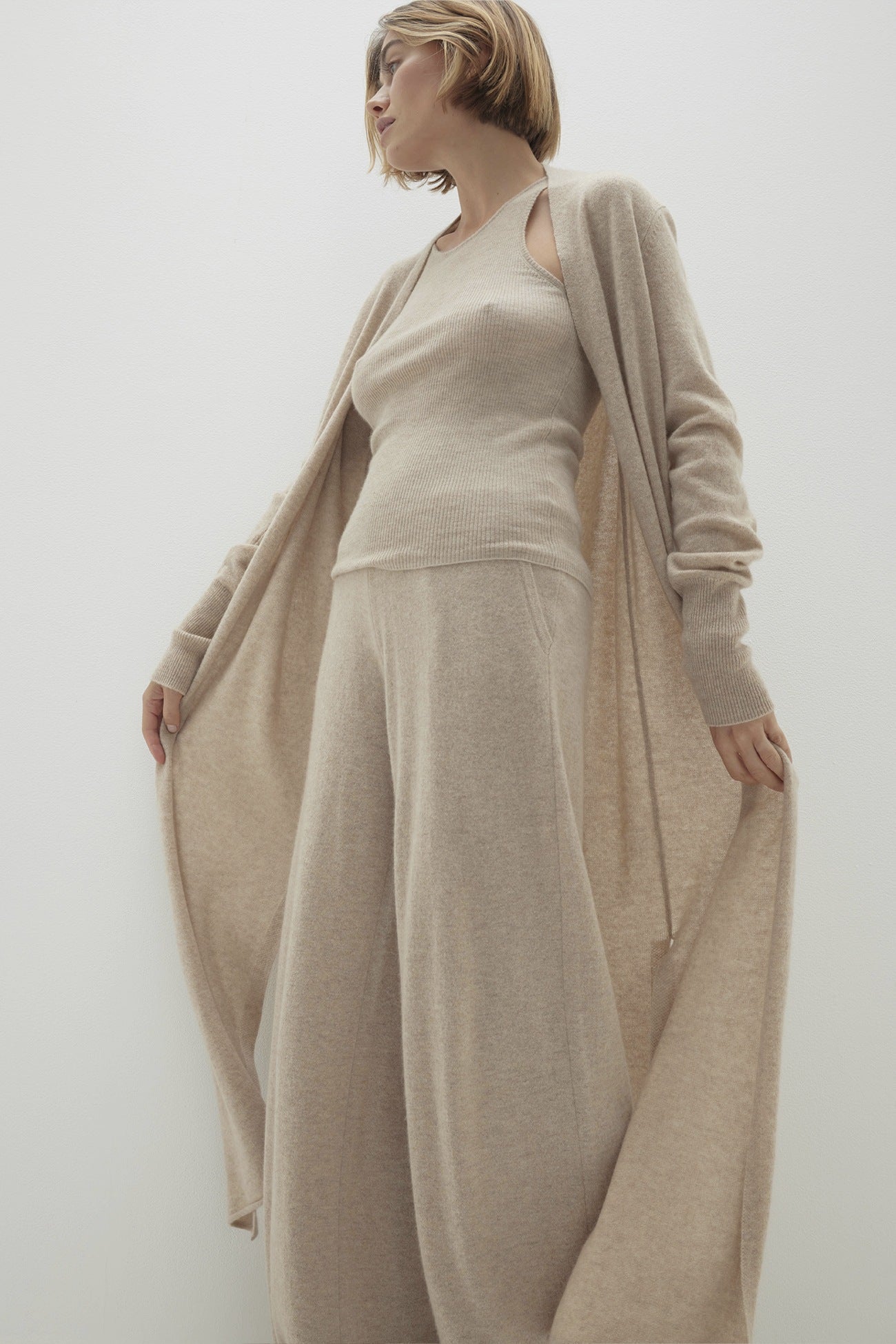 FAYE LONGLINE CASHMERE CARDIGAN
