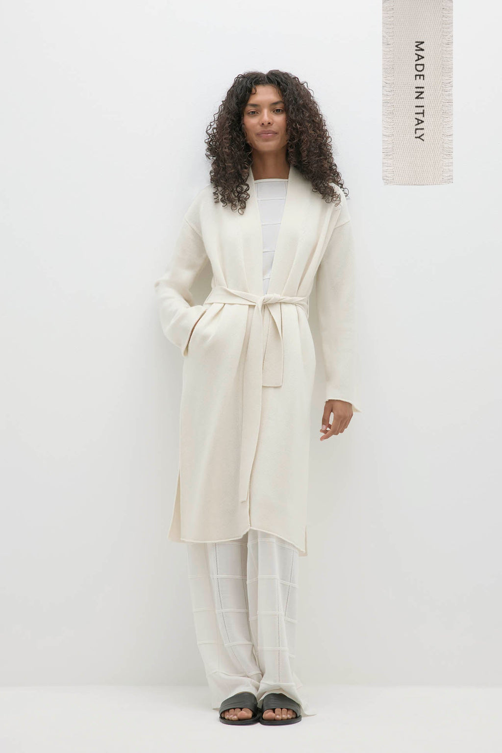 RIVIERA TIE-FRONT CASHMERE CARDIGAN