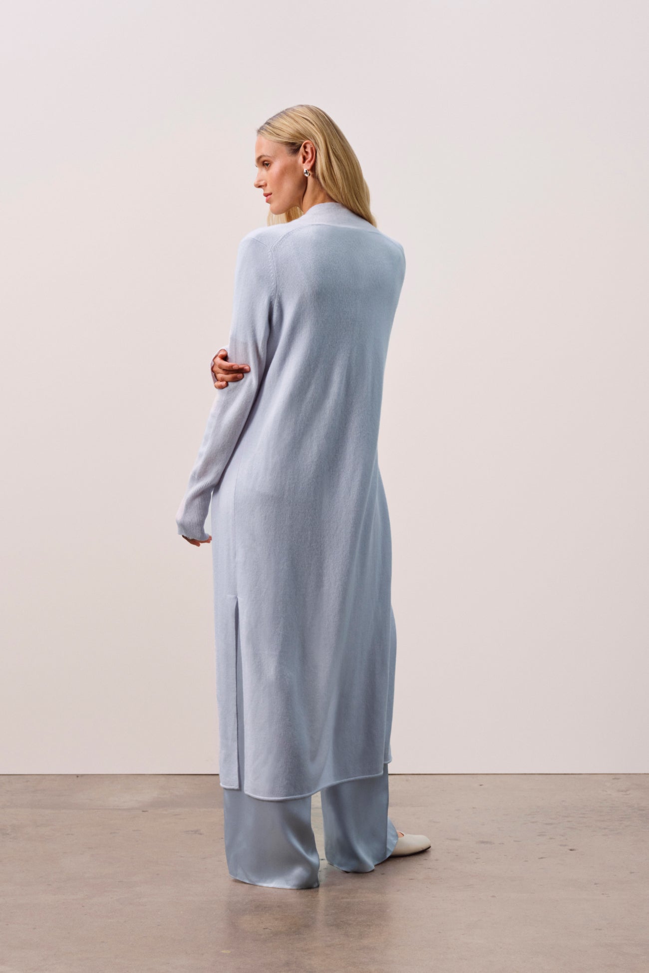 FAYE LONGLINE CASHMERE CARDIGAN