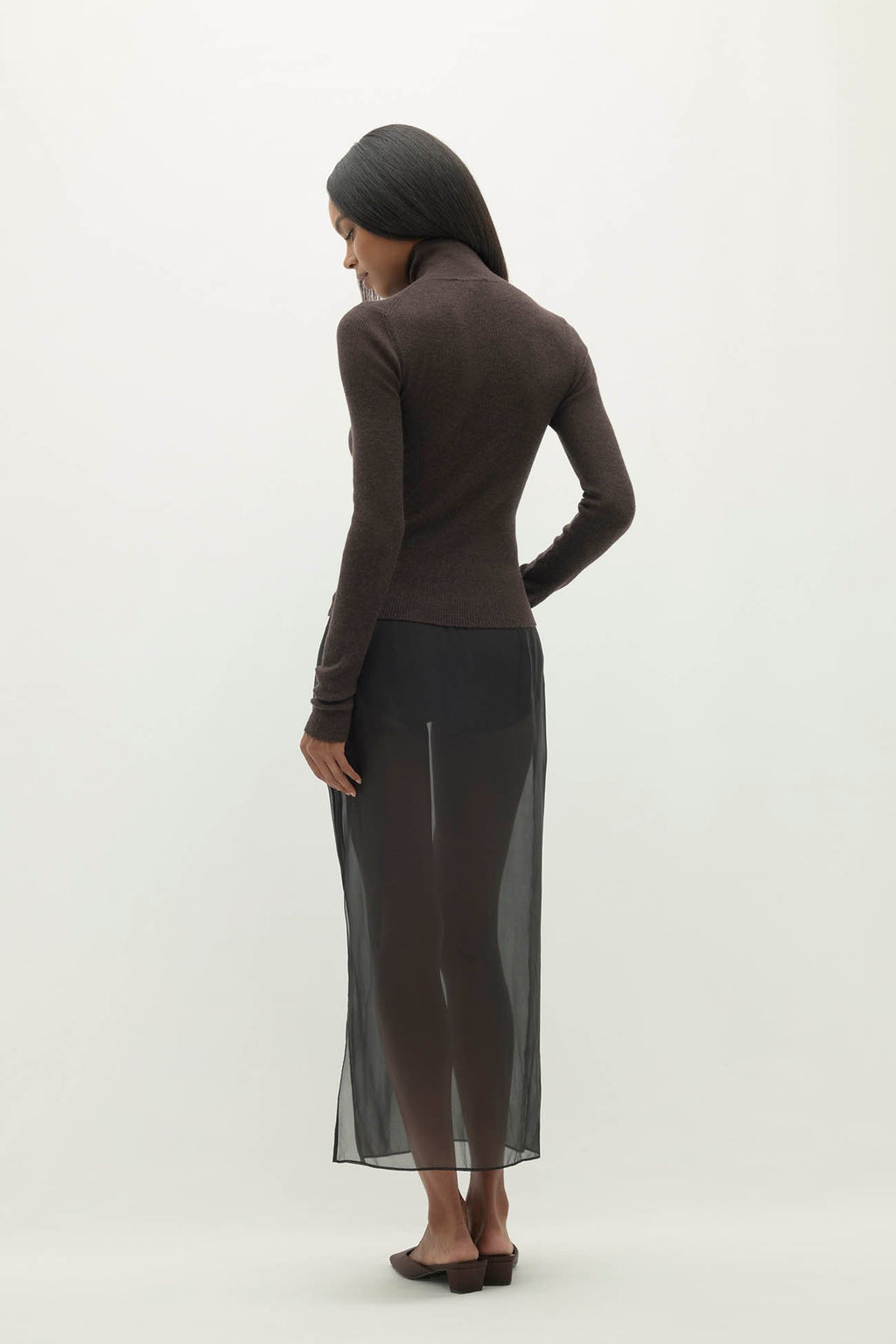 RUMER FITTED CASHMERE TURTLENECK