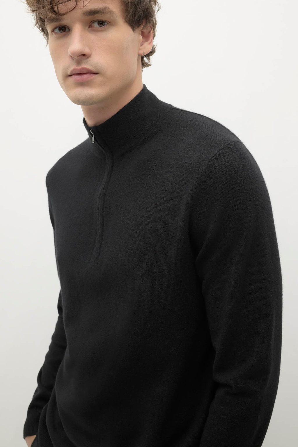 PHILLIP QUARTER-ZIP CASHMERE SWEATER