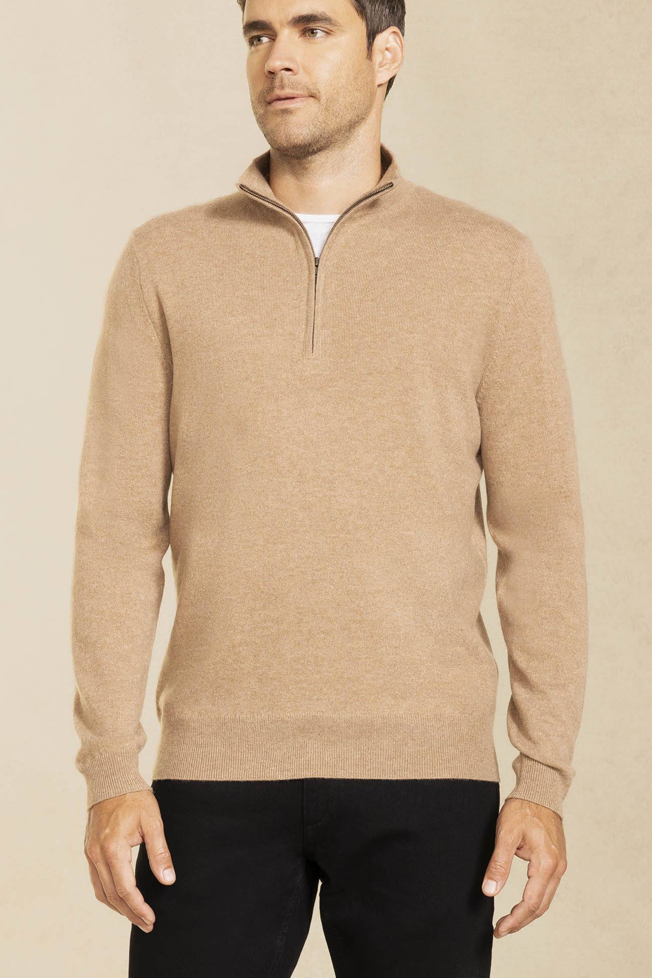 PHILLIP QUARTER-ZIP CASHMERE SWEATER