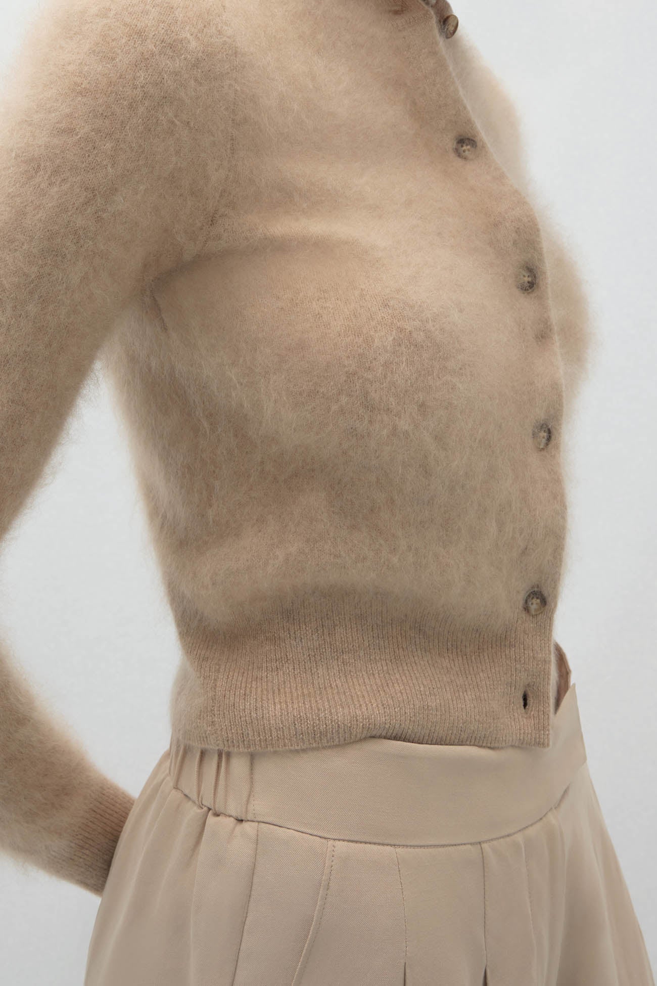 PALOMA BRUSHED CASHMERE CARDIGAN
