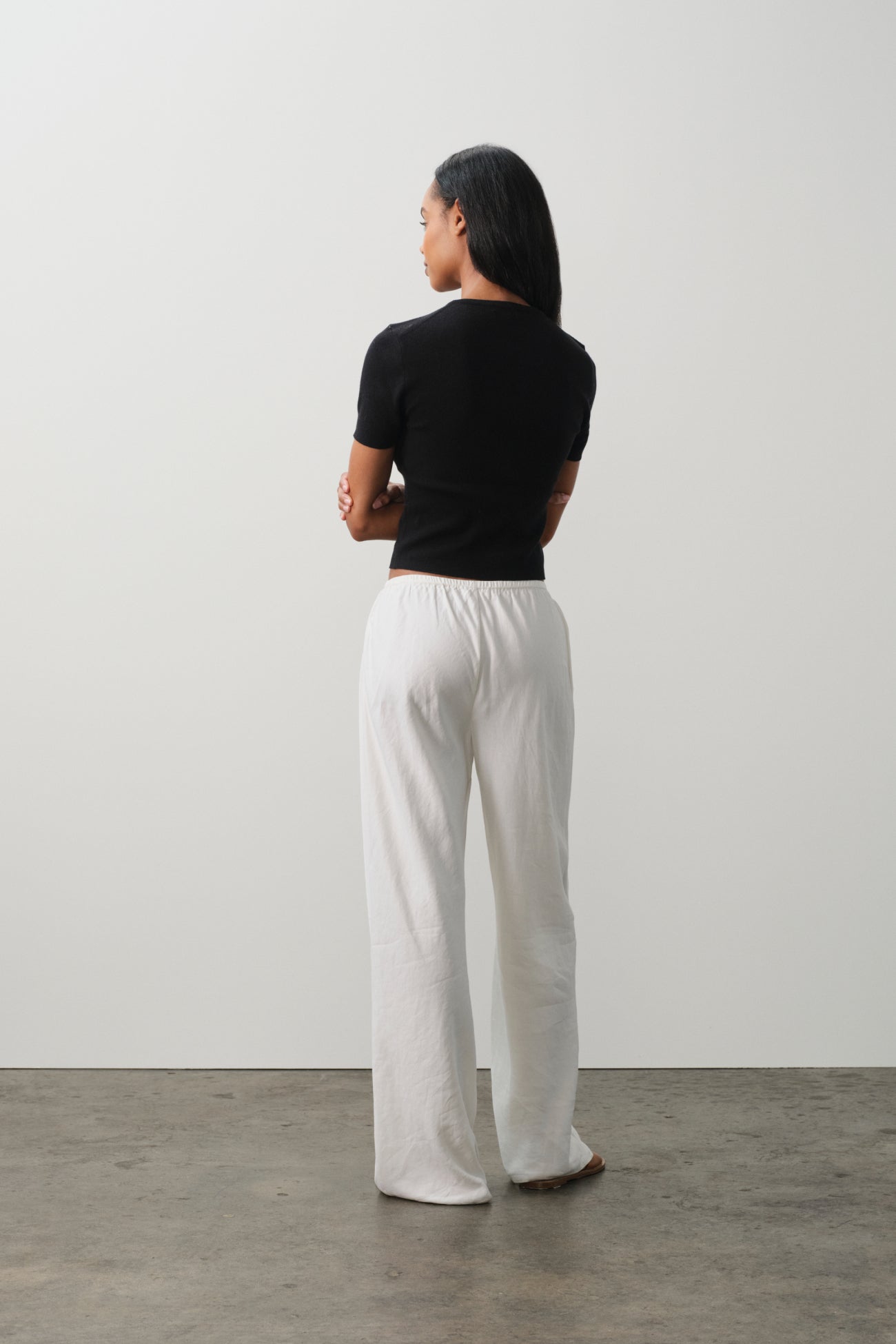 AMEY COTTON CASHMERE CREWNECK TEE
