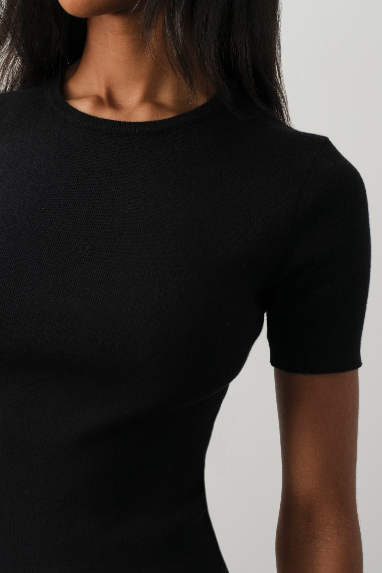 AMEY COTTON CASHMERE CREWNECK TEE