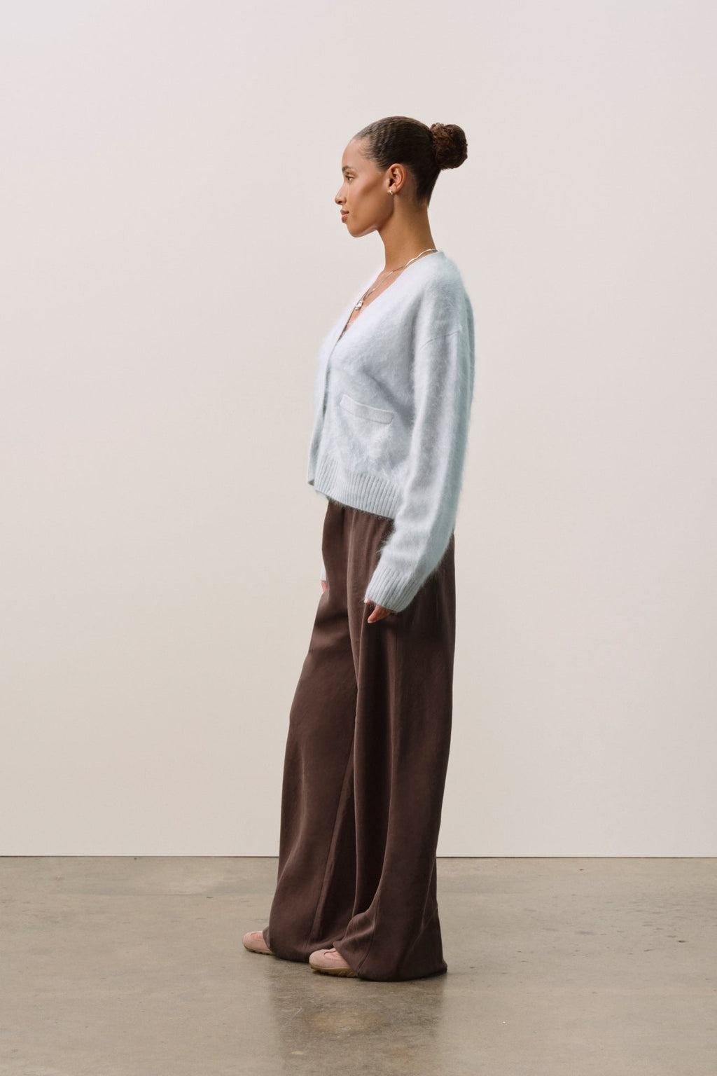 MICHAELA BRUSHED CASHMERE CARDIGAN