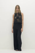 VIVIANA CROCHET CASHMERE BLEND TANK