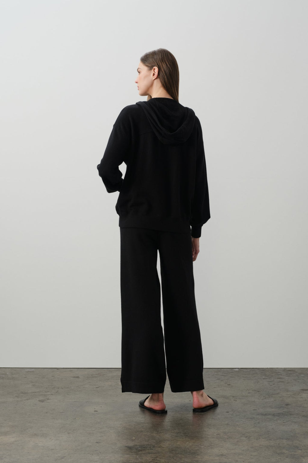 SERENA COTTON CASHMERE ZIP-UP HOODIE