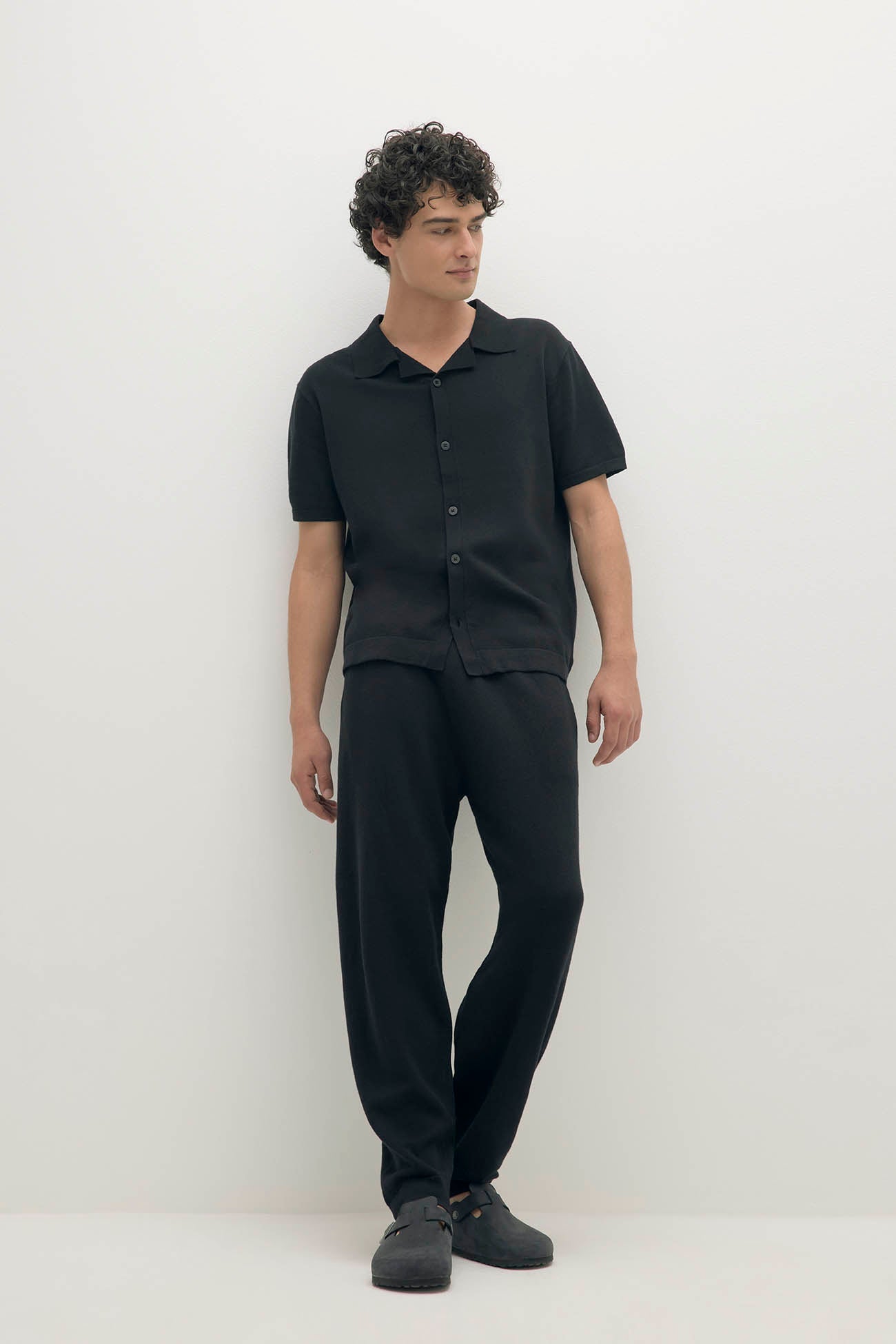 MATTEO COTTON CASHMERE BUTTON-UP SHIRT