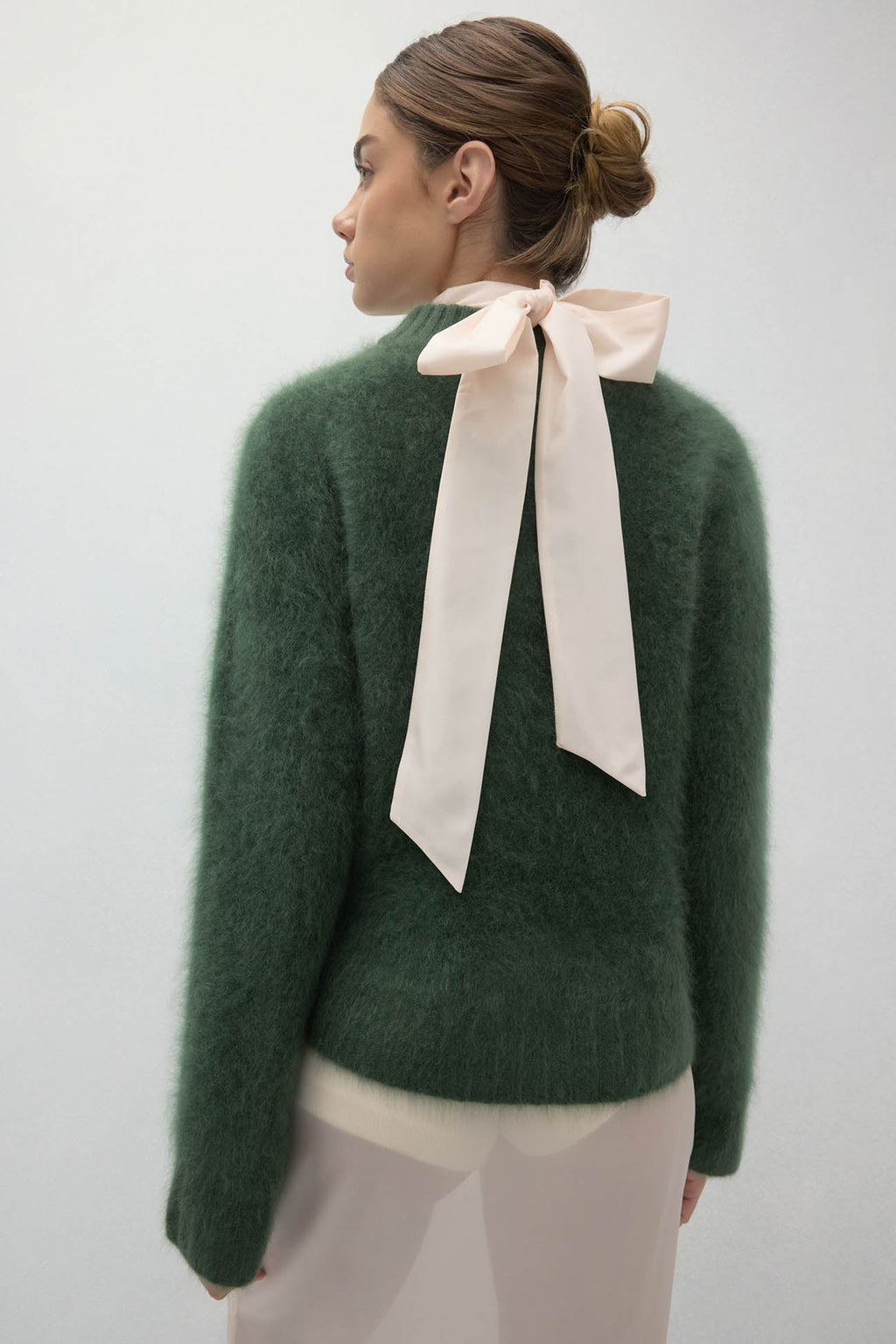 FEDERICA BRUSHED CASHMERE CREWNECK