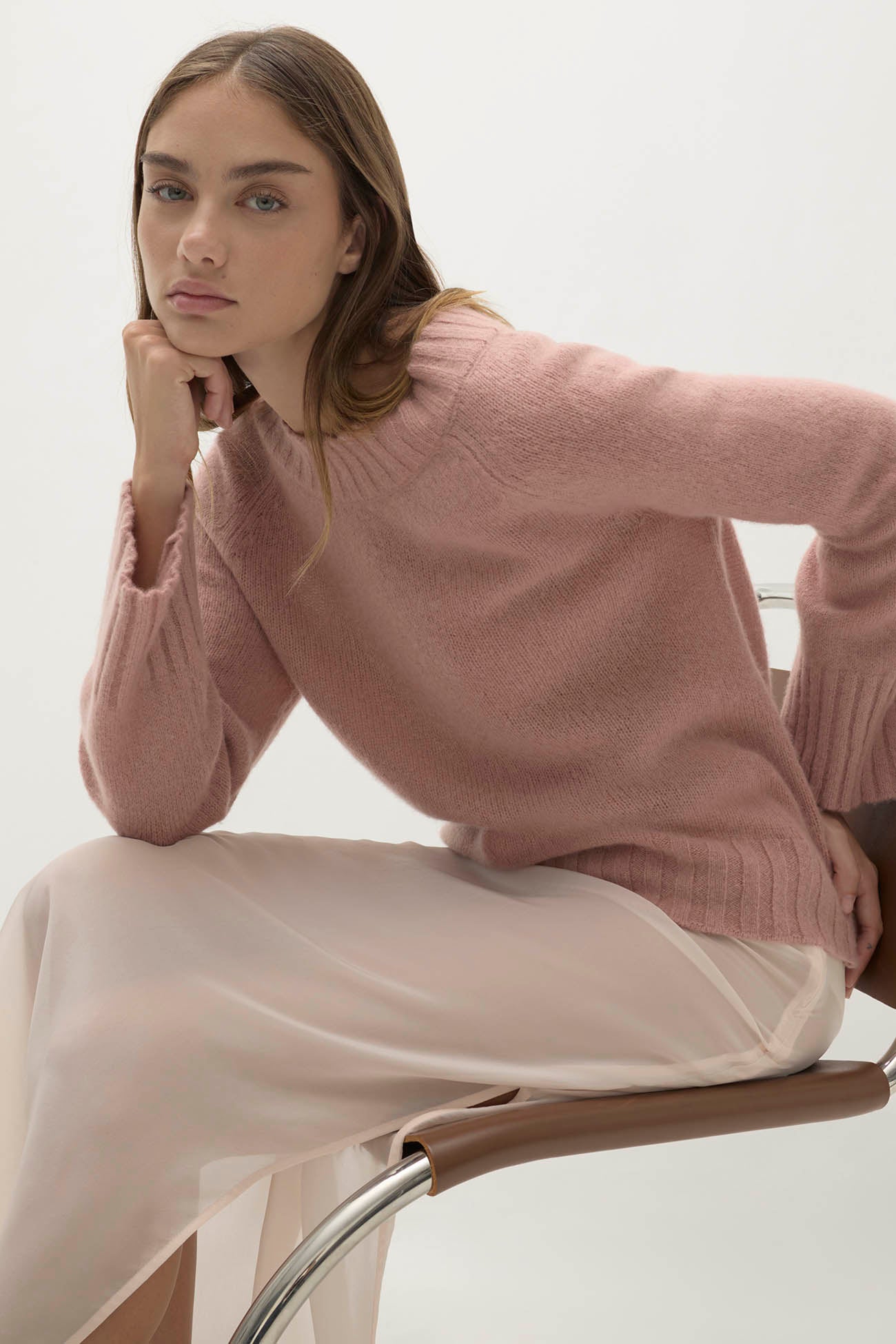 GIORGIA CLOUD SPUN CASHMERE OFF THE SHOULDER SWEATER