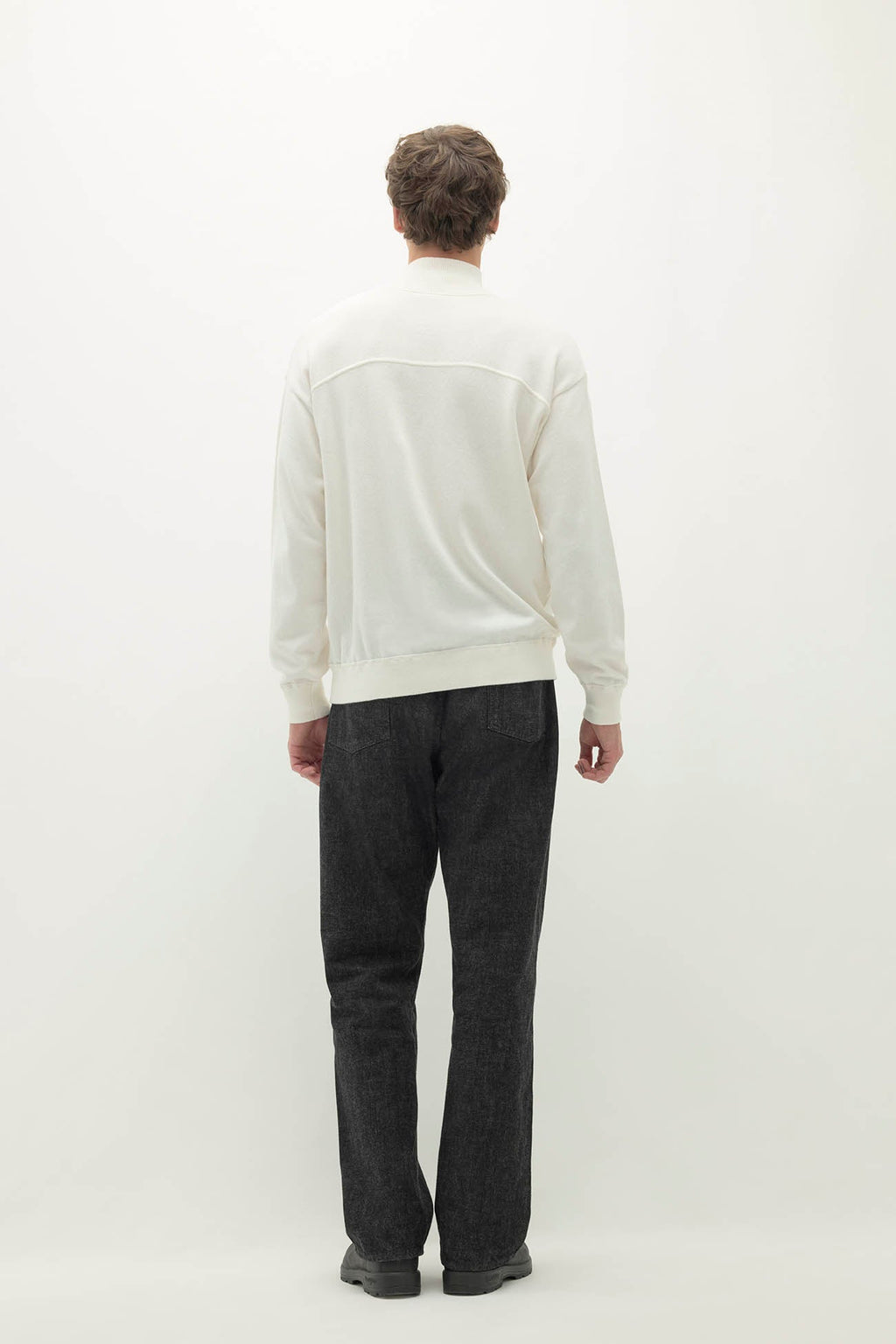 RONAN COTTON CASHMERE HALF-ZIP