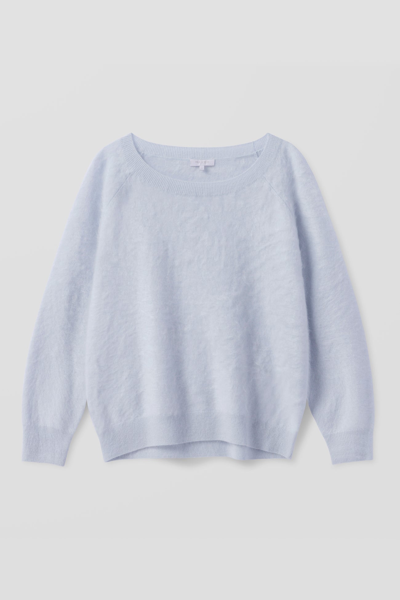 DOVE BRUSHED CASHMERE OFF THE SHOULDER SWEATER