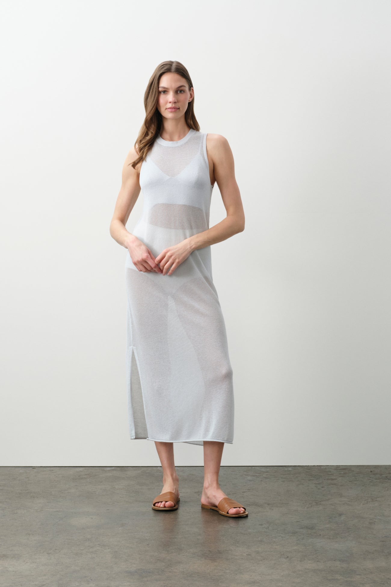 THEA COTTON CASHMERE MIDI DRESS