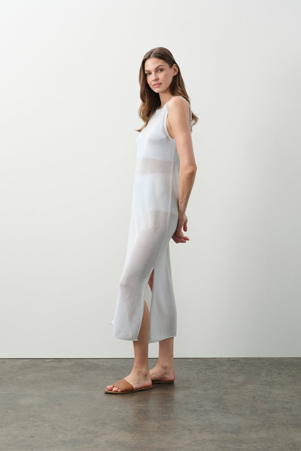 THEA COTTON CASHMERE MIDI DRESS