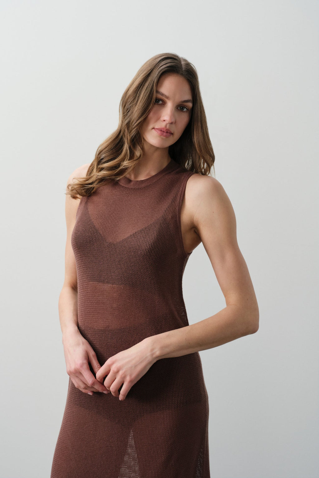 THEA COTTON CASHMERE MIDI DRESS
