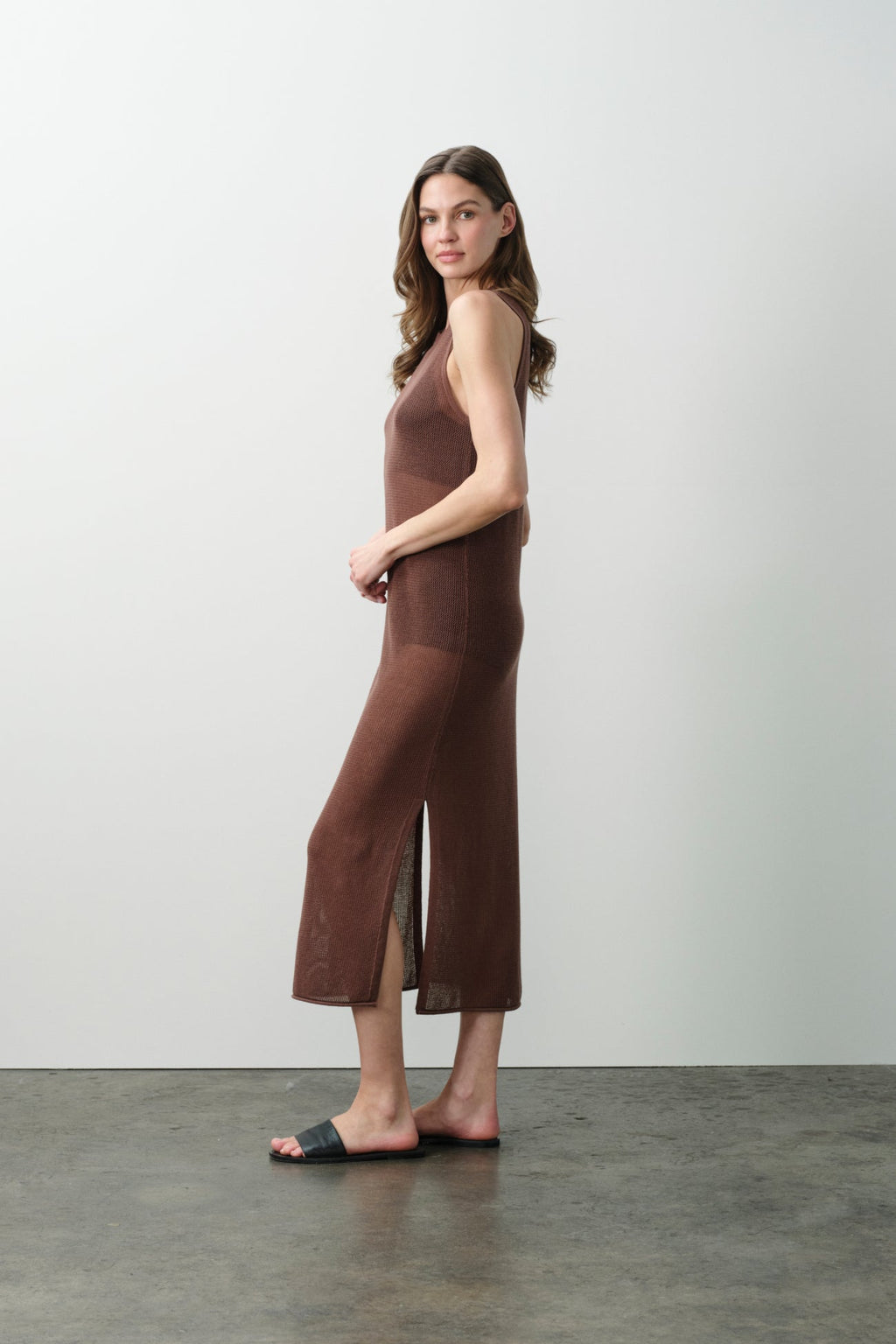 THEA COTTON CASHMERE MIDI DRESS