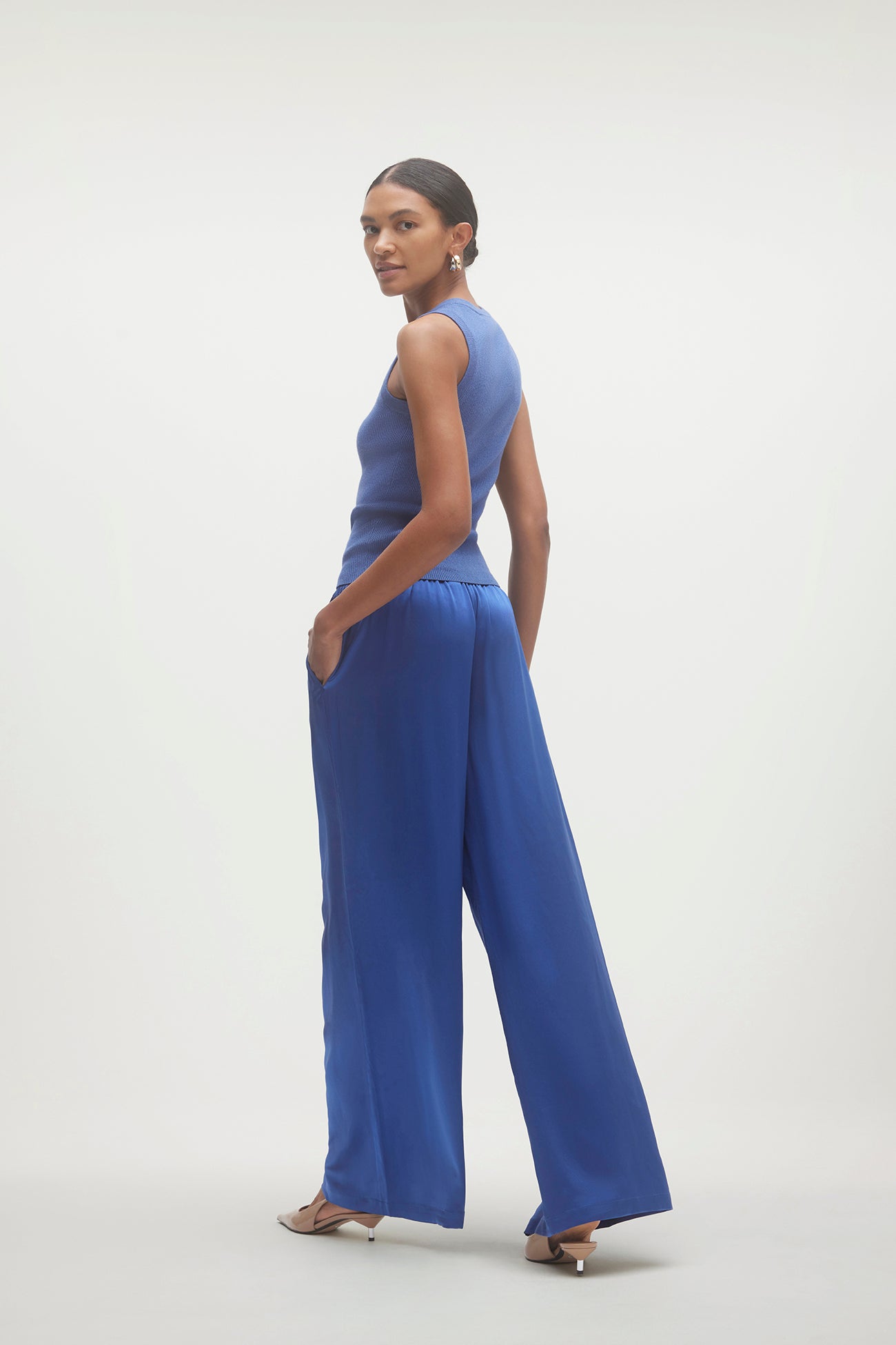 EVAN SILK WIDE LEG PANT | 33" INSEAM