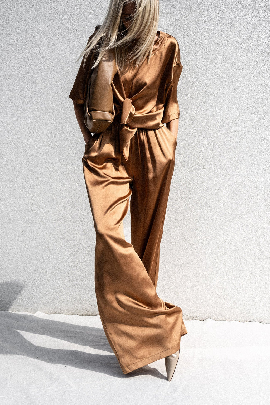 EVAN SILK WIDE LEG PANT | 33" INSEAM